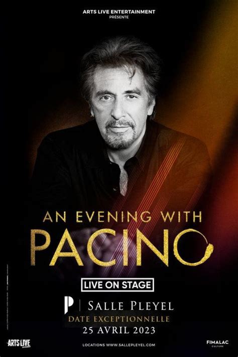 pacino pleyel|[ MISE EN VENTE ] AN EVENING WITH AL PACINO